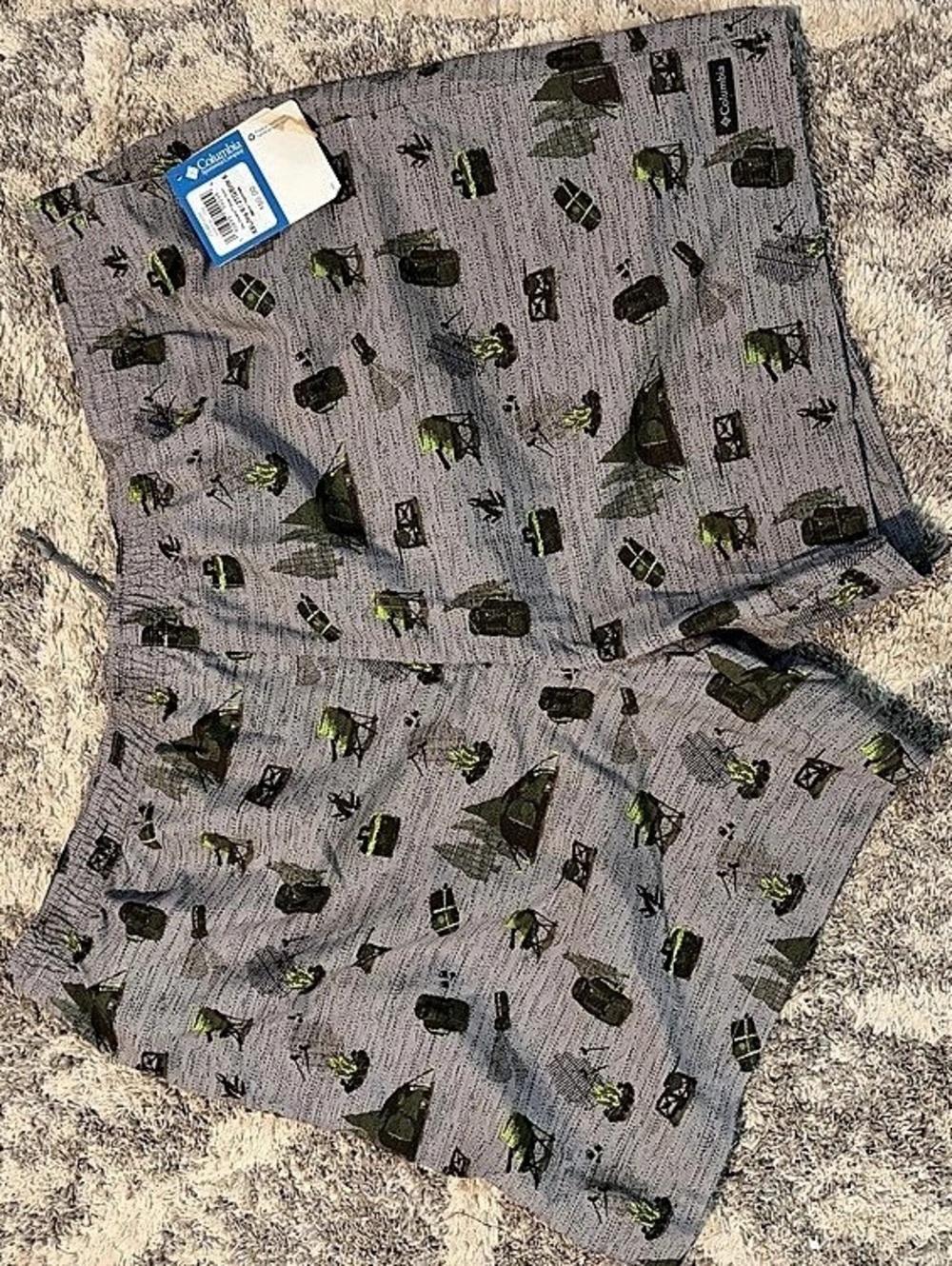 Columbia PFG Series Men's Gray & Green swim shorts XXL